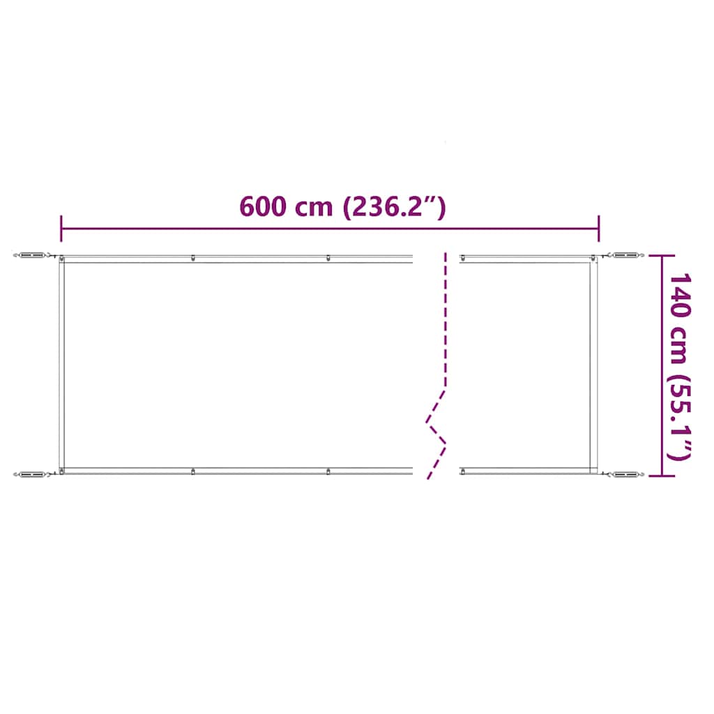 Vertical awning oxford fabric - blue, 140 x 600 cm, 1 - number 6.
