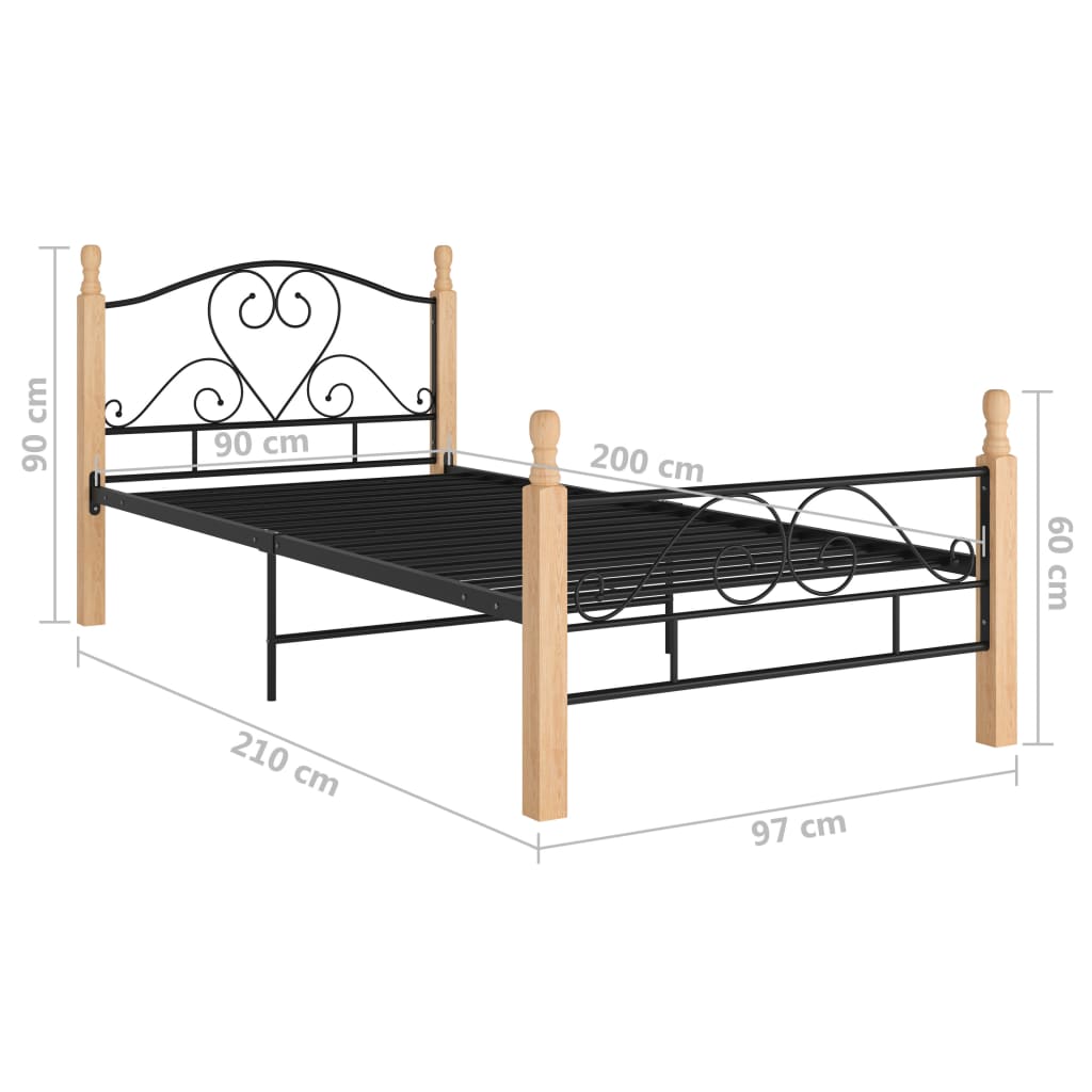 Struttura letto metallo nero - number 7.