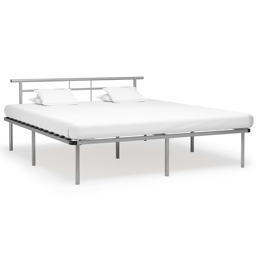 Bed frame metal - grey, 180 x 200 cm - number 1.