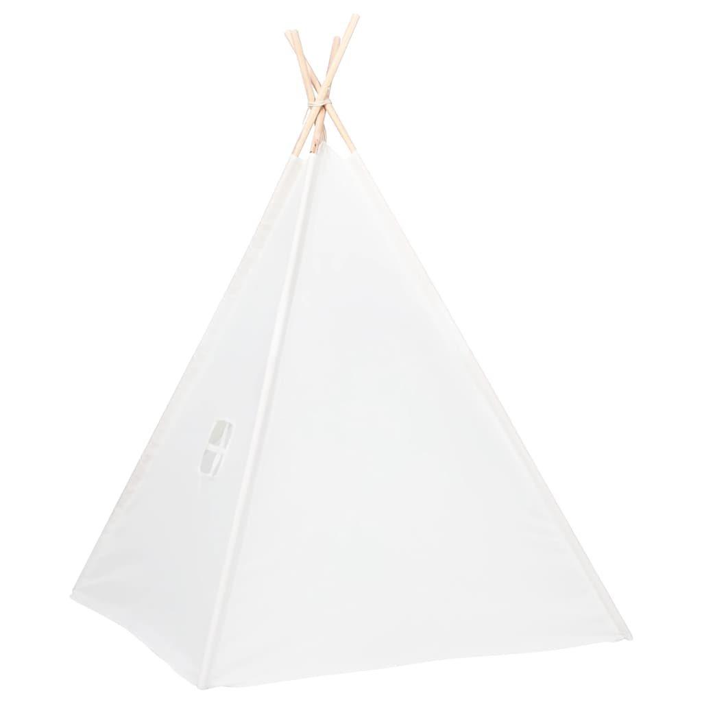 Tipi pour enfant 120x120x150 cm avec sac de transport polyester blanc - number 4.