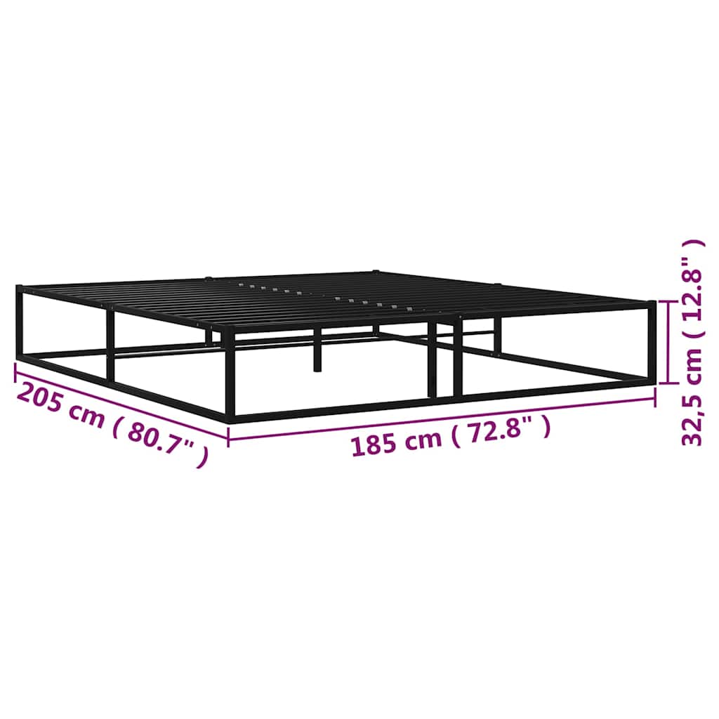 Bed frame metal - black, 180 x 200 cm - number 7.