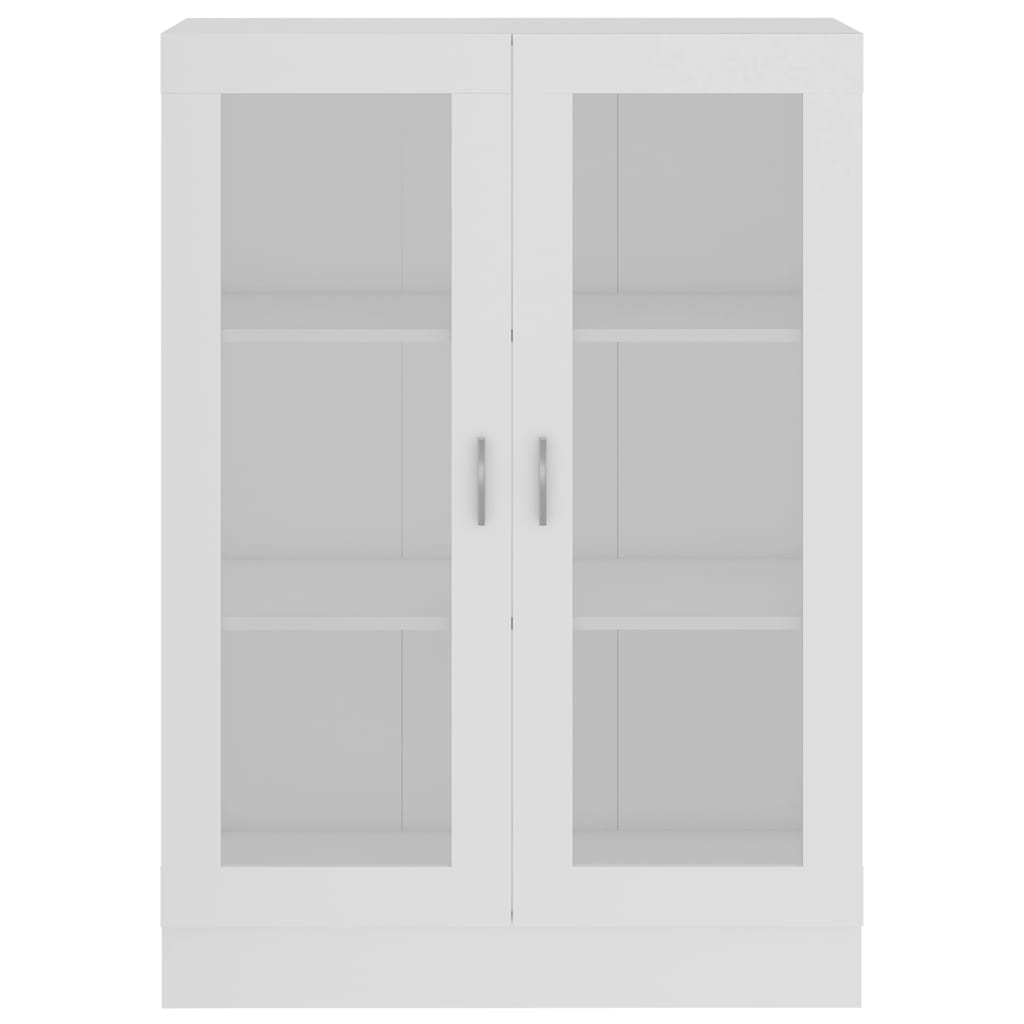 Vitrineskab 82,5x30,5x115 cm spånplade hvid - number 6.