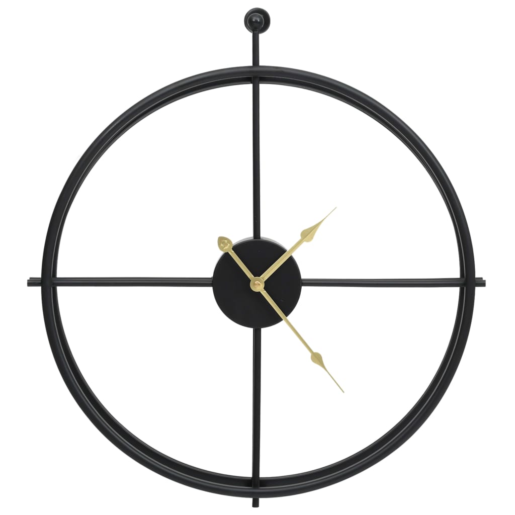 Vægur 52 cm jern sort - number 2.