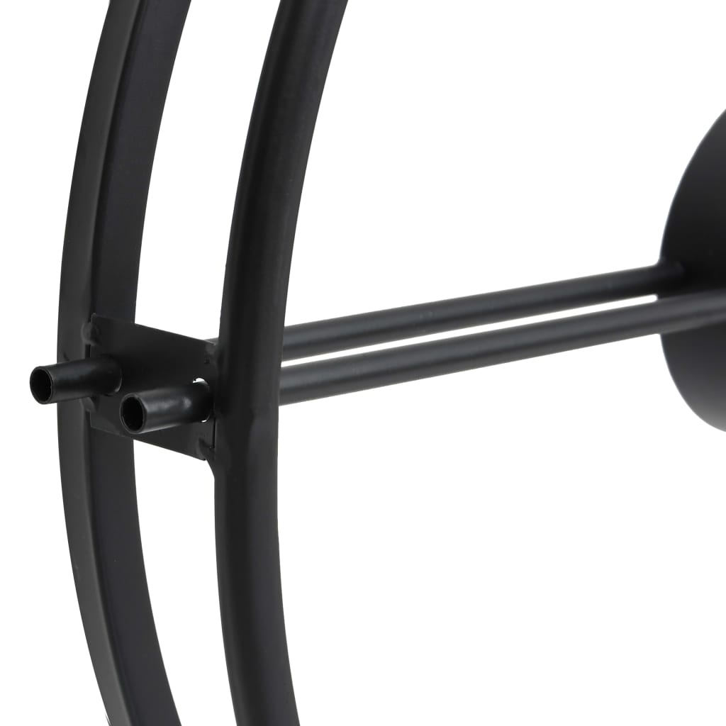 Vægur 52 cm jern sort - number 4.