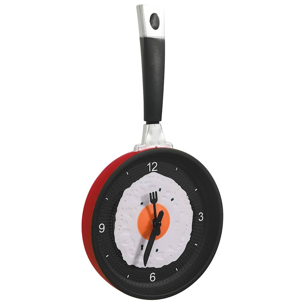 325164  wall clock with fried egg pan design 18,8 cm - number 3.
