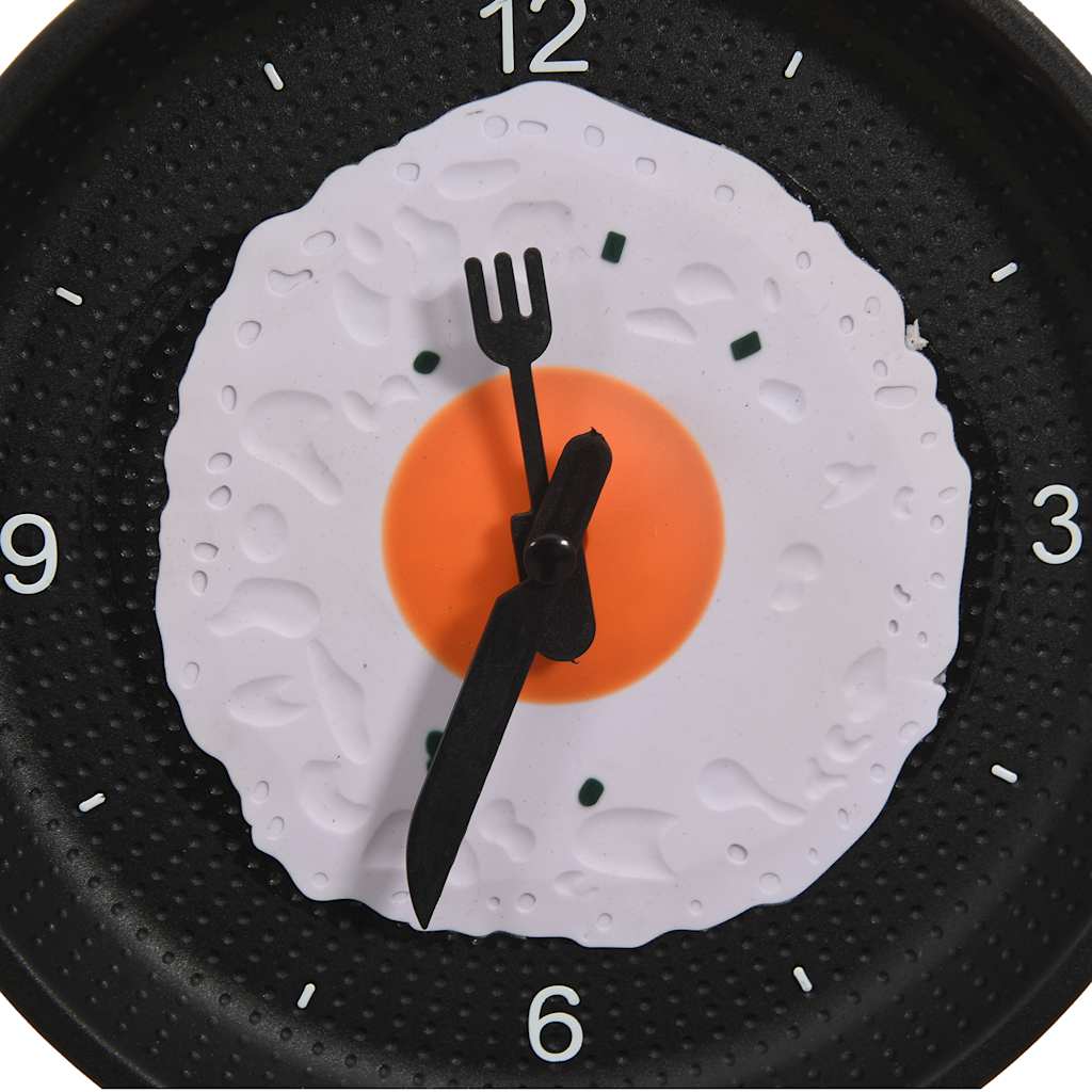 325164  wall clock with fried egg pan design 18,8 cm - number 5.