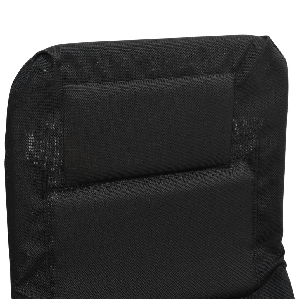 Foldbare liggestole 2 stk. textilene og pulverlakeret stål - sort - number 9.