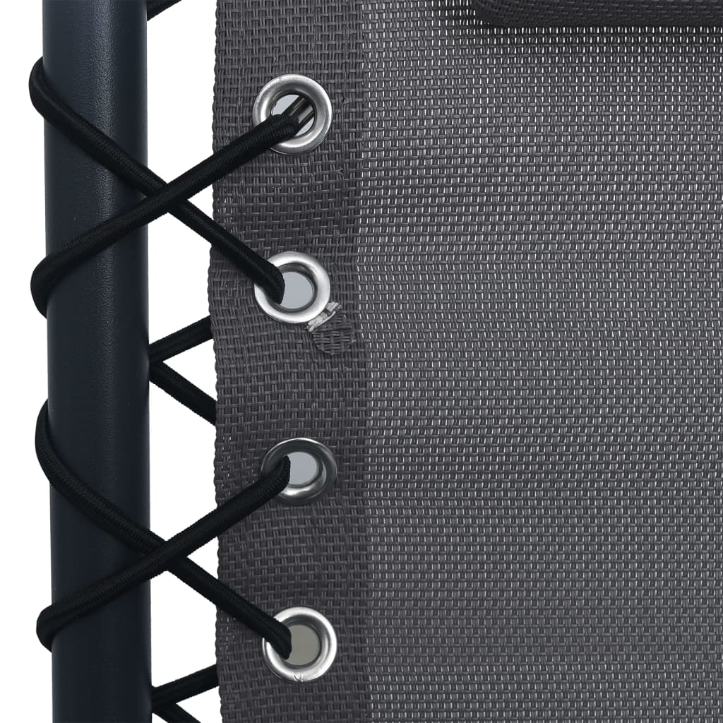 Sklopive ležaljke 2 kom. tekstil sivi - number 8.