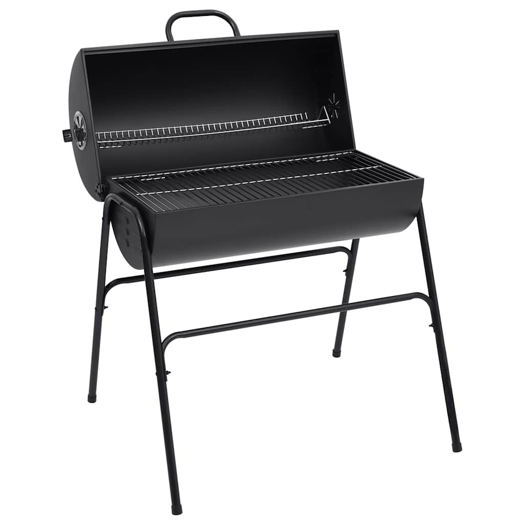 Barrel grill with 2 grill grates 80x95x90 cm steel black - number 1.