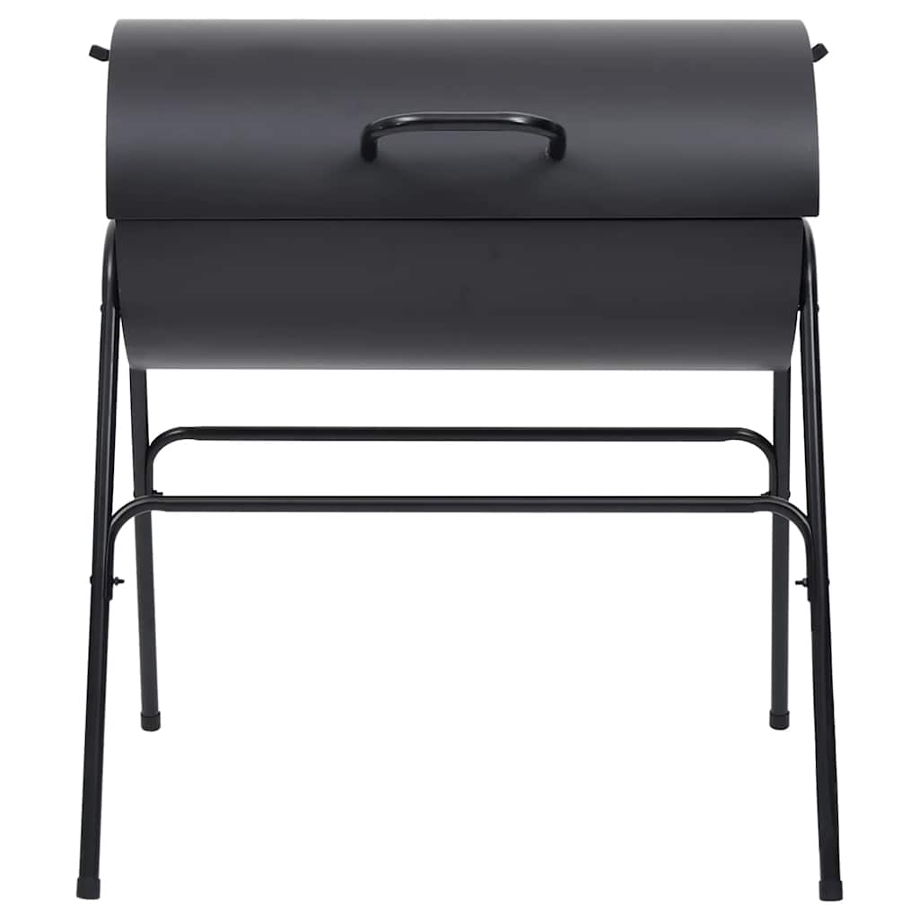 Barrel grill with 2 grill grates 80x95x90 cm steel black - number 3.