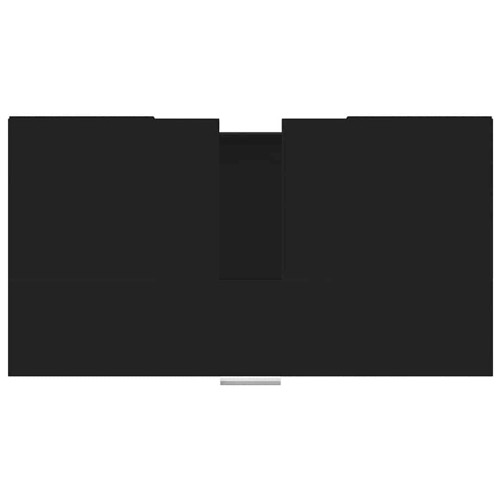 Szafka łazienkowa 60x32x53,5 cm drewno klejone - czarna, 1 - number 8.