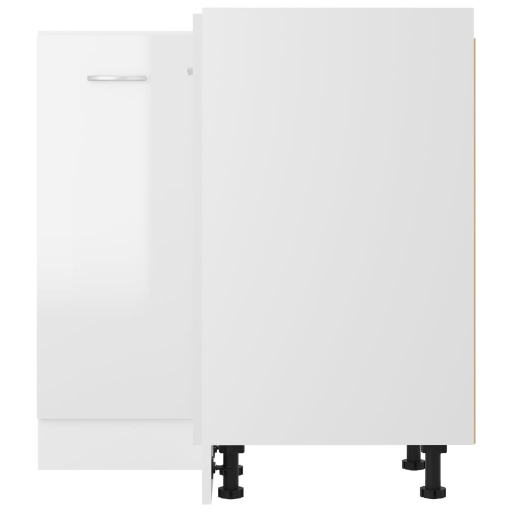 Corner lyon 75,5x75,5x81,5 cm - hvit høy glans, 1, 1x hjørneskap (2 dører) 75 5 cm, x - number 7.