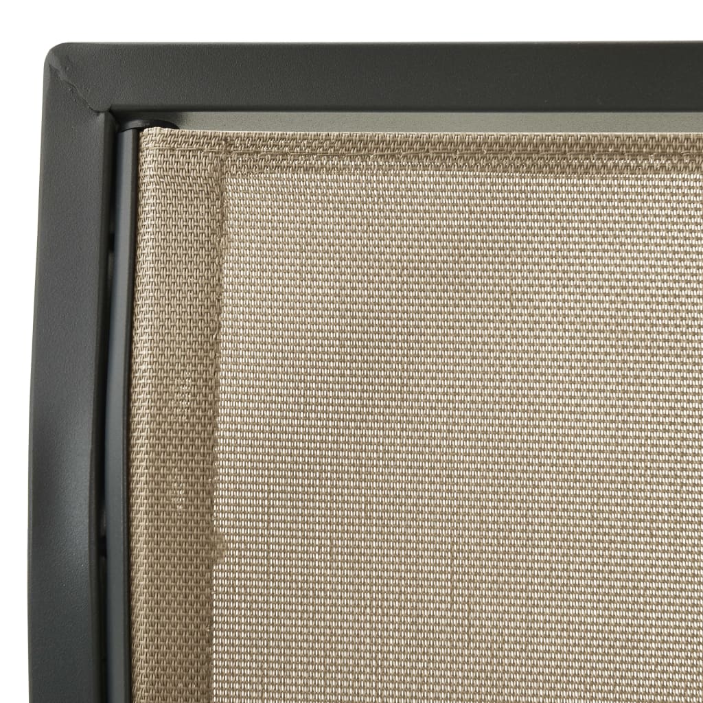 Gyngesofa til haven med baldakin antracitgrå og sandfarvet - number 5.