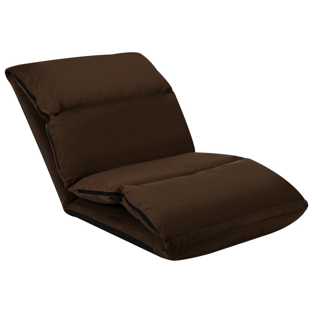 Foldable floor chair microfiber - brown, 1 - number 4.