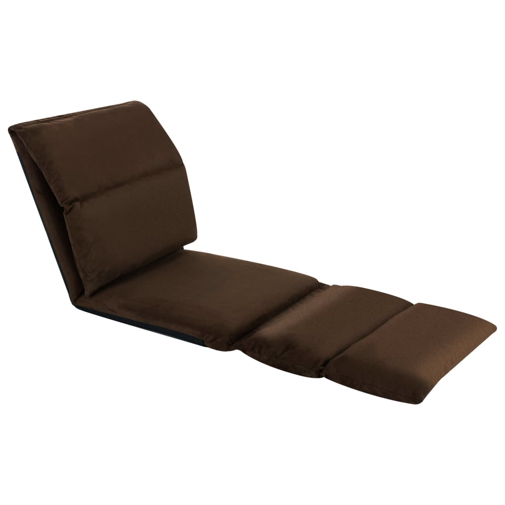 Foldable floor chair microfiber - brown, 1 - number 3.