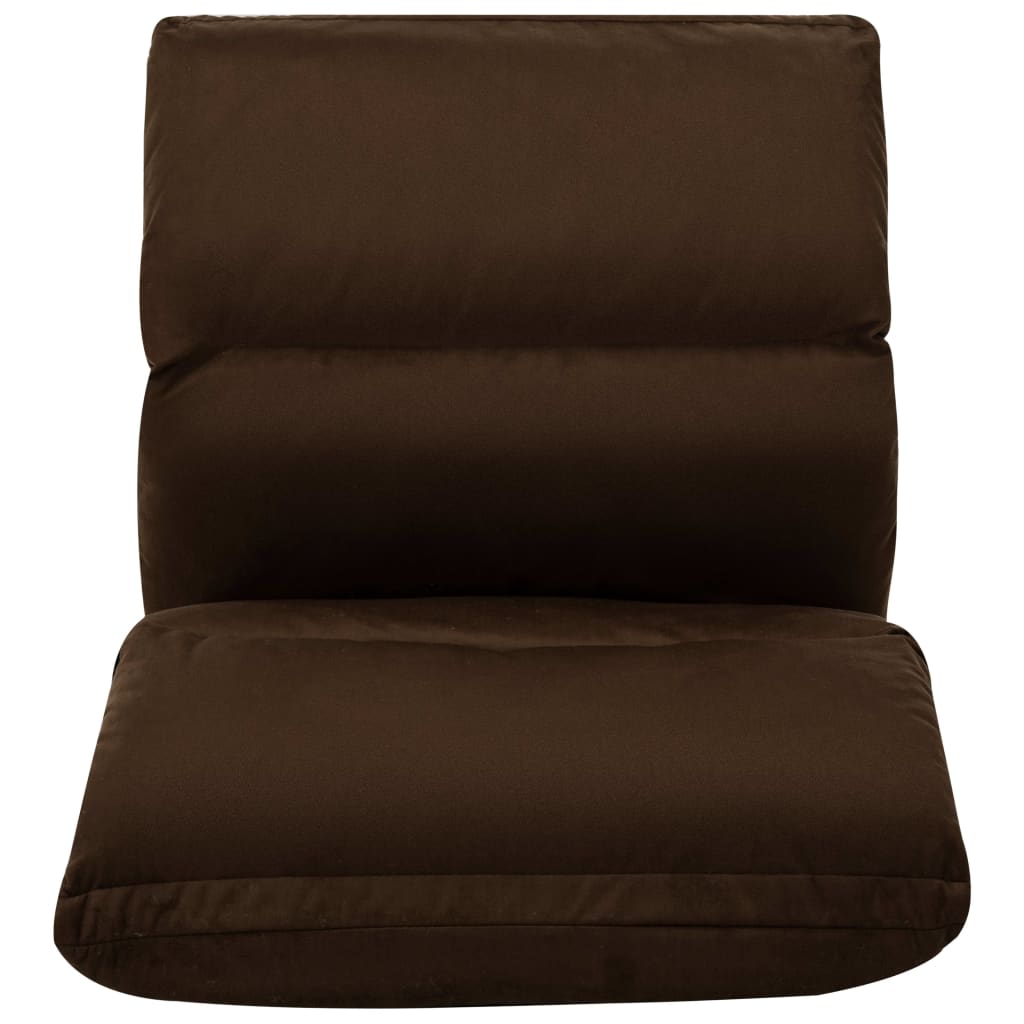 Foldable floor chair microfiber - brown, 1 - number 5.