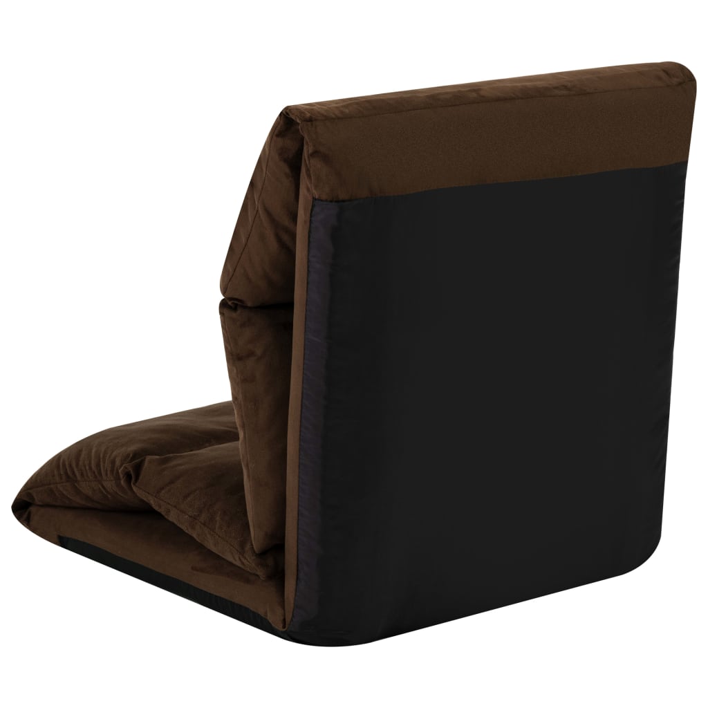Foldable floor chair microfiber - brown, 1 - number 7.