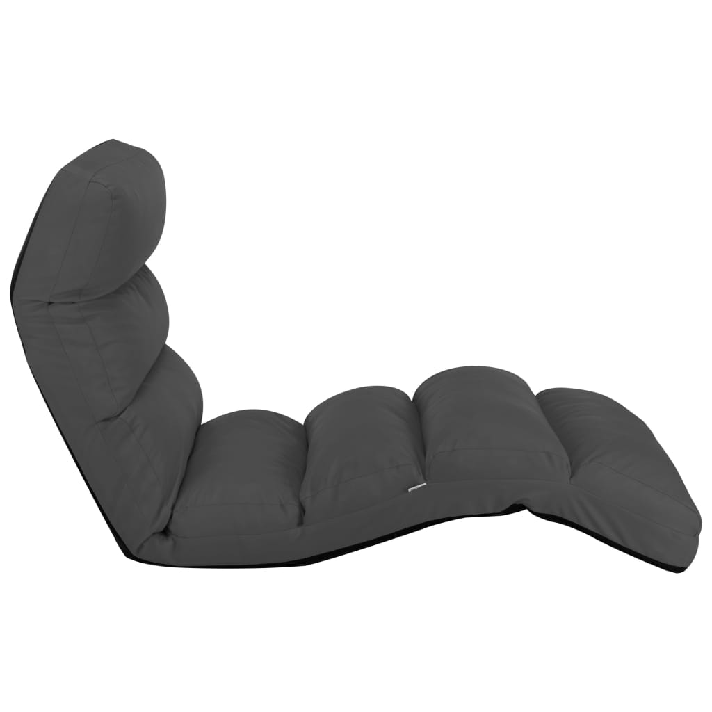 Sedia da terra pieghevole in similpelle - grigio antracite, 1 - number 3.