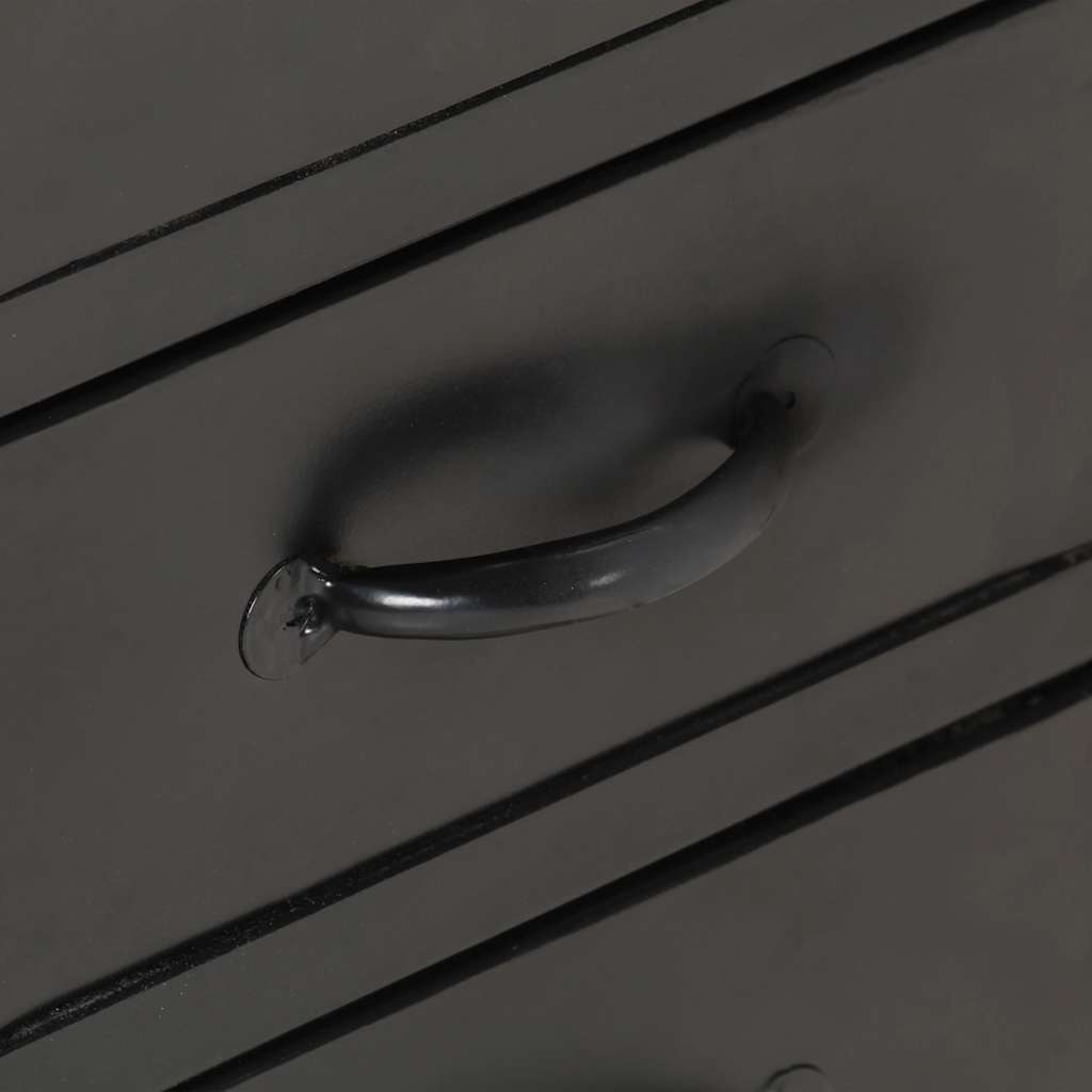 Skænk 110x30x65 cm massivt ru mangotræ og stål - number 5.