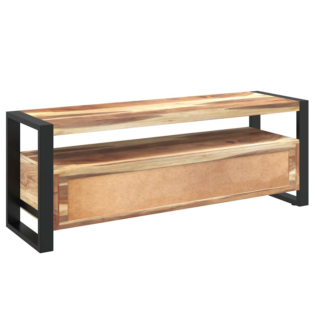 Tv cabinet 120x35x45 cm solid wood with honey colored finish - number 6.