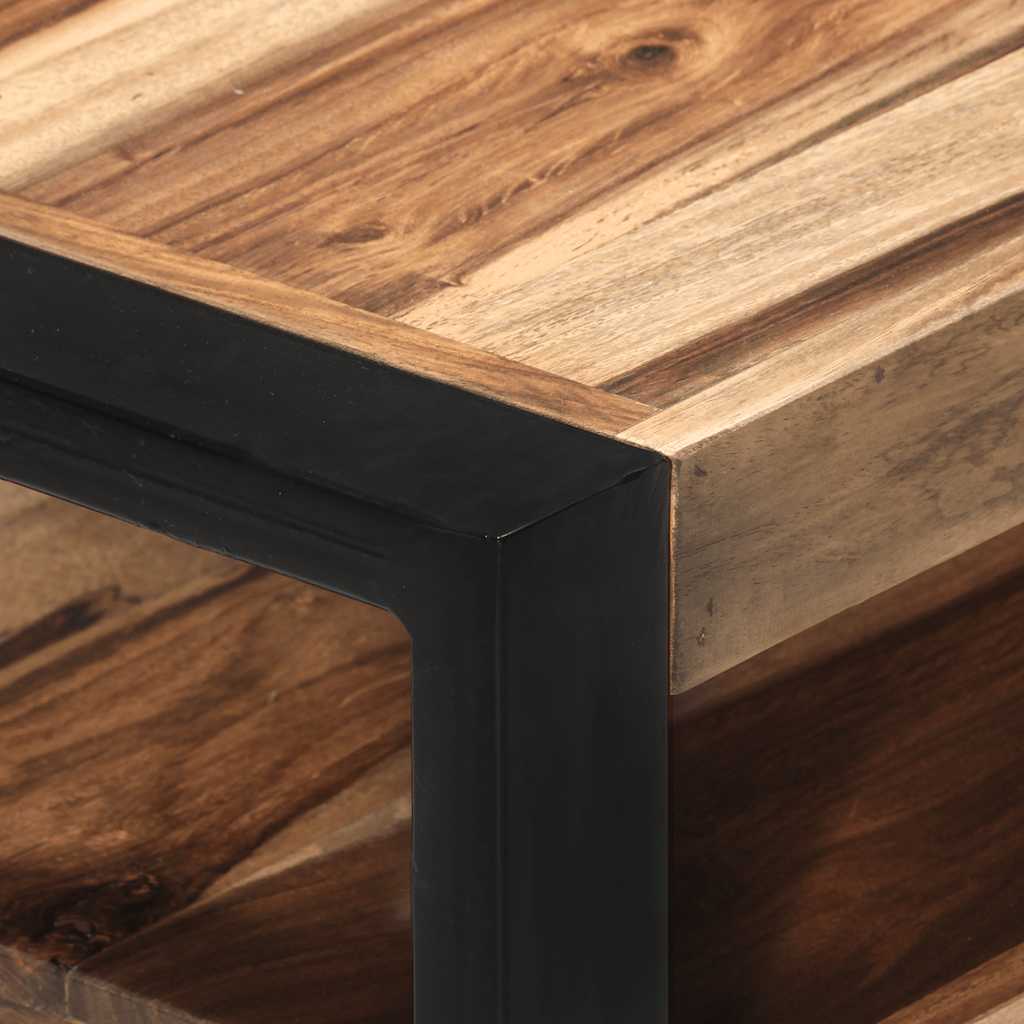 Tv cabinet 120x35x45 cm solid wood with honey colored finish - number 9.