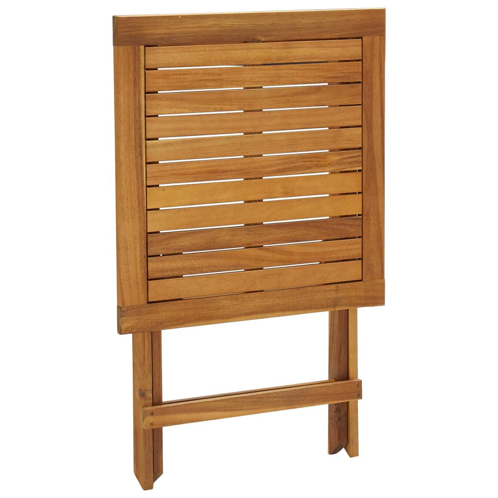 Foldbart bistrosæt 3 dele med hynder massivt akacietræ - number 5.