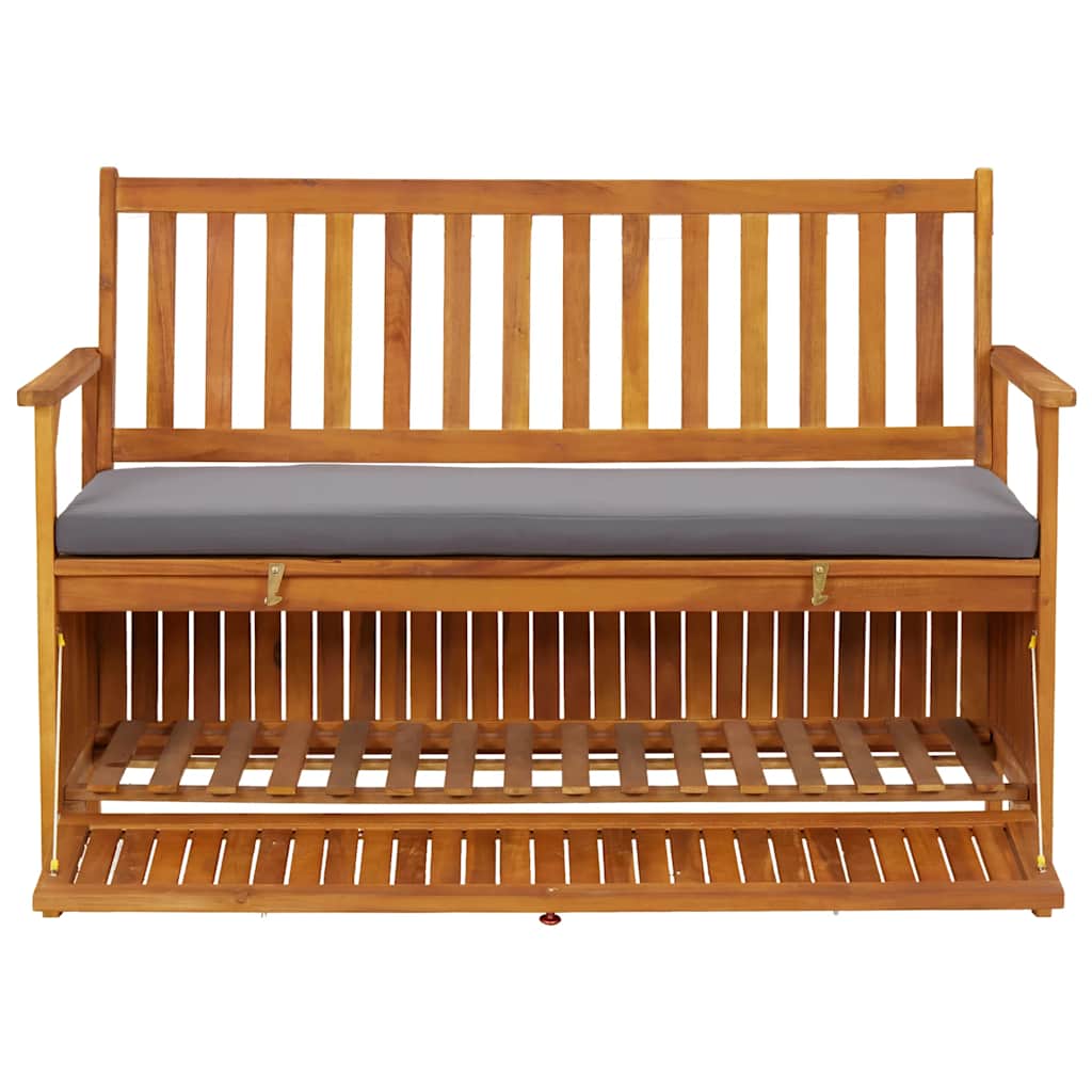 Klupa za odlaganje za vrt 120 cm puno bagremovo drvo - number 6.