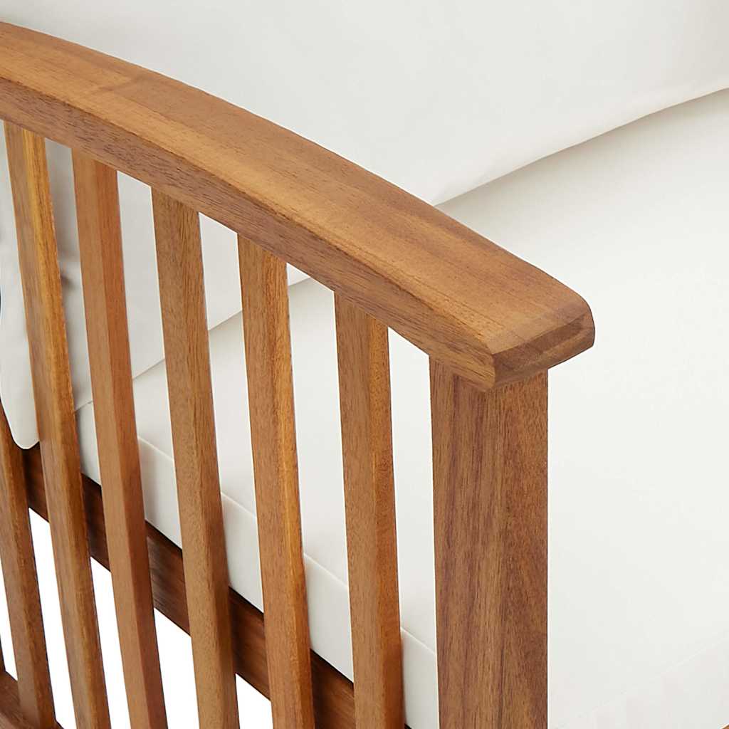 Krzesła ogrodowe szt. z poduszkami lite drewno akacjowe - brązowo-białe, 2 szt. - number 8.