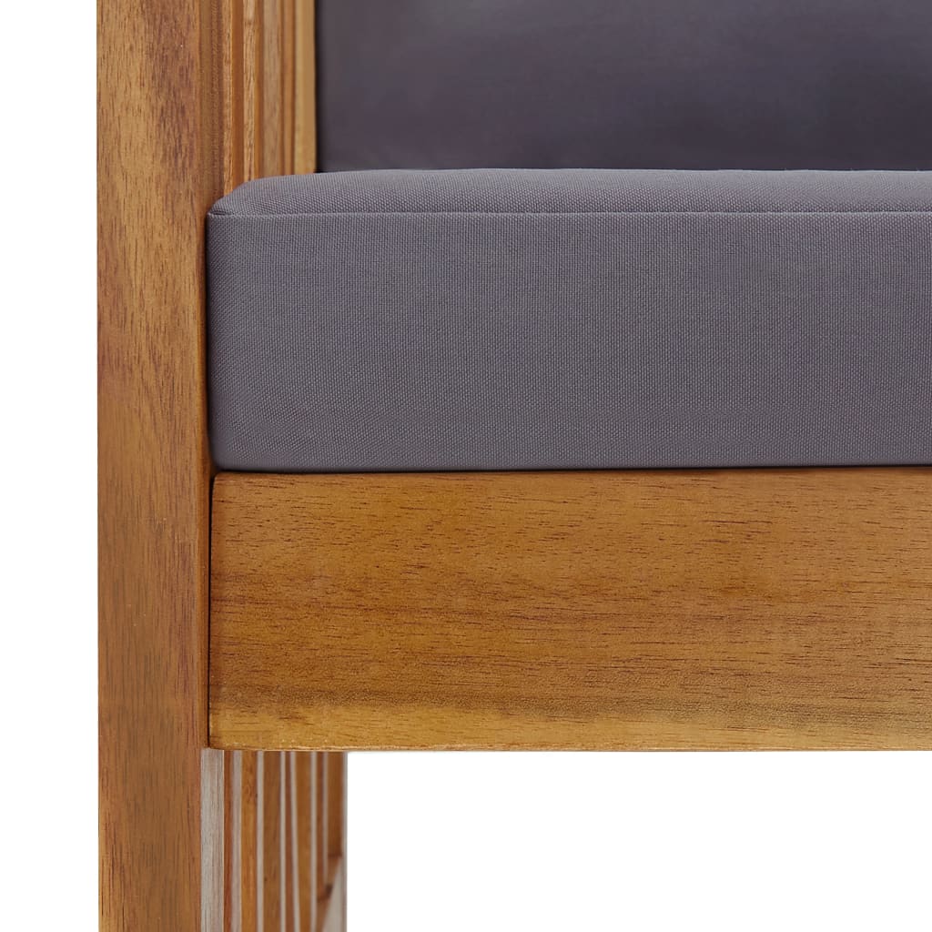 Loungesæt til haven 2 dele med hynder massivt akacietræ - number 7.