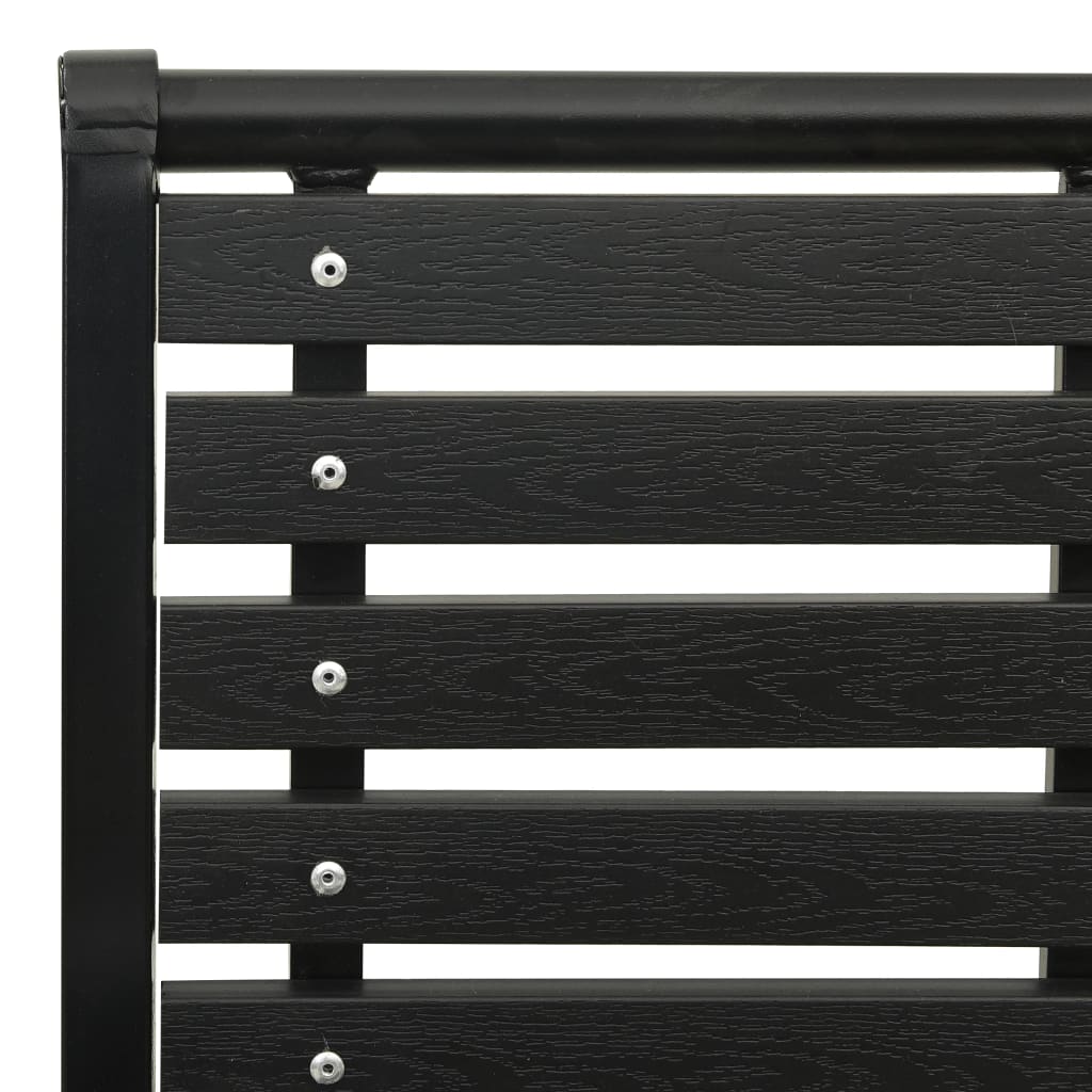 Havestole 2 stk. stål og wpc sort - number 6.