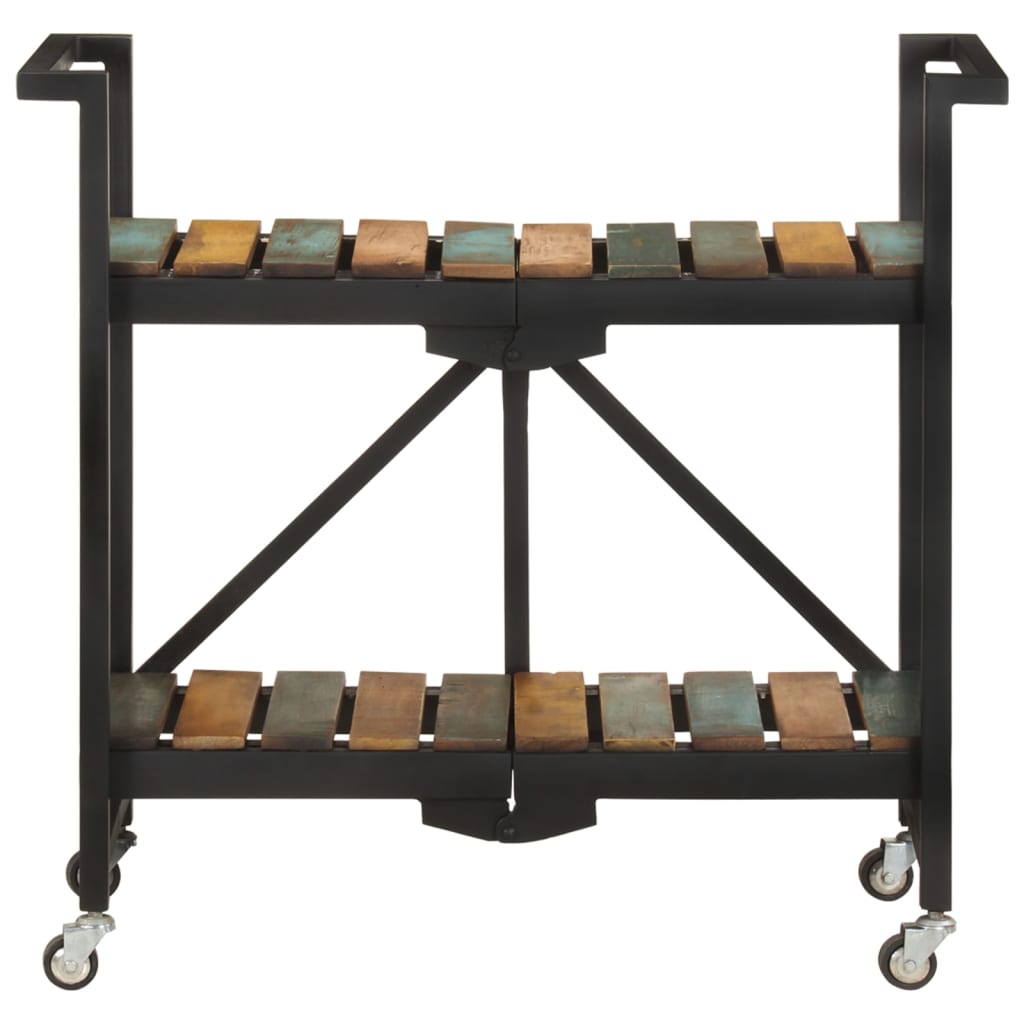 Kjøkkenvogn 87x36x81 cm massivt resirkulert tre - number 2.