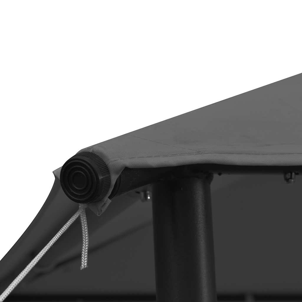 Pavilion 3x3 m fabric and steel 180 g/m² anthracite grey - number 5.