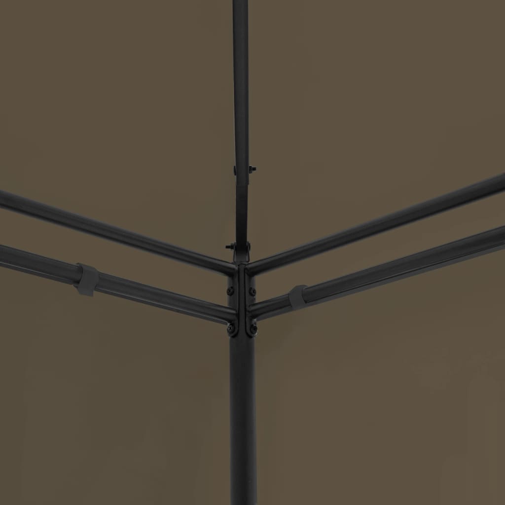 Pavillon med gardiner 600x298x270 cm 180 g/m² gråbrun - number 8.