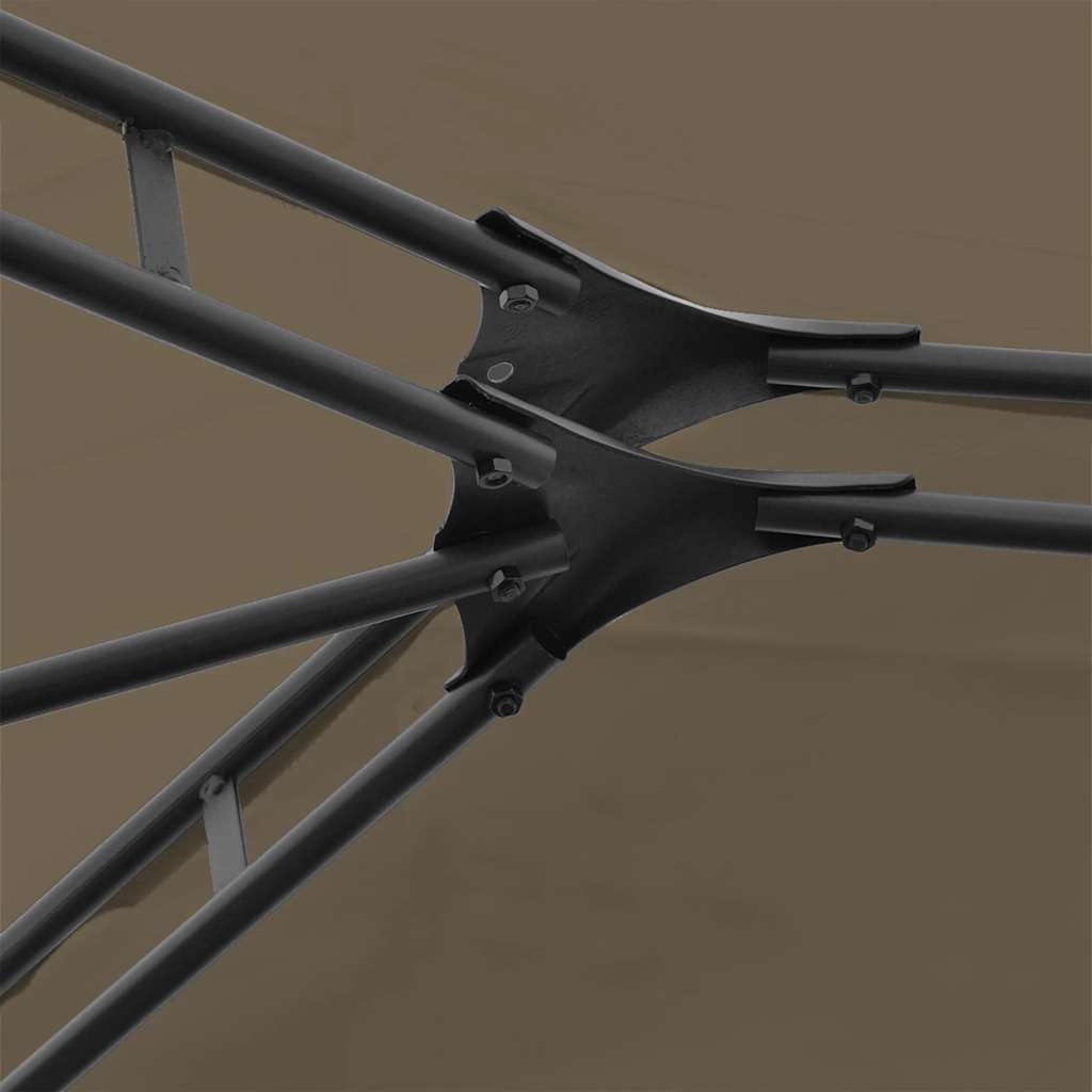 Vrtni šator sa zavjesama 4x3 m 180 g/m² sivo-smeđi - number 8.