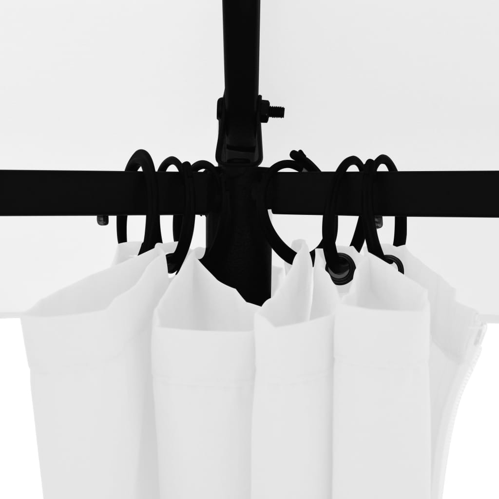 Vrtni šator sa zavjesama 360x312x265 cm 180 g/m² bijeli - number 6.