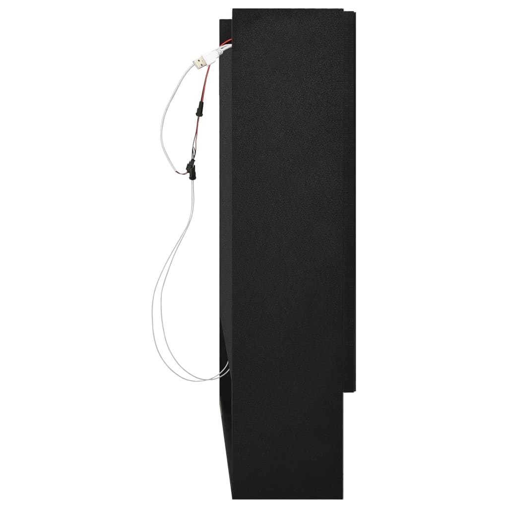 Kupatilo s ogledalom + led 80x15x60 cm mdf - black, 1 - number 7.