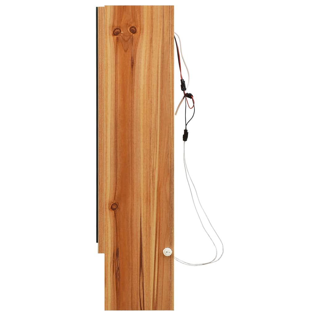 Kupaonski ormarić s ogledalom + šarke 80x15x60 cm mdf u boji hrasta - number 7.