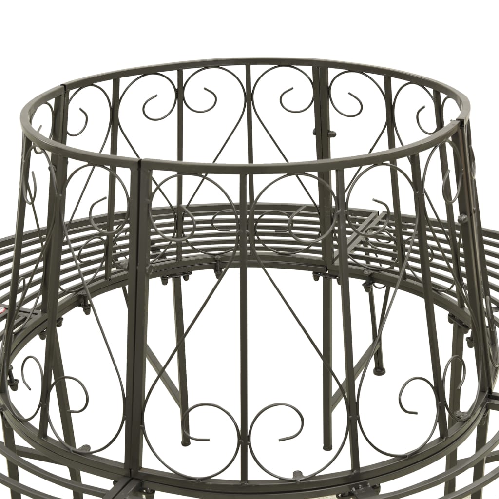 Hagebenk for tre 160 cm stål - number 5.