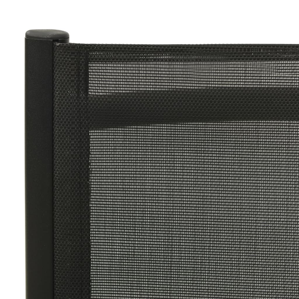 Sklopive vrtne stolice 2 kom. tekstil i aluminij crni - number 8.