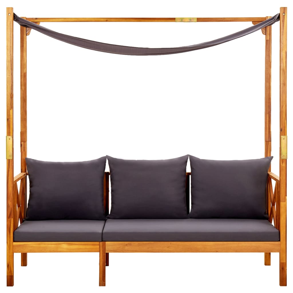 Havebænk med baldakin massivt akacietræ - number 2.