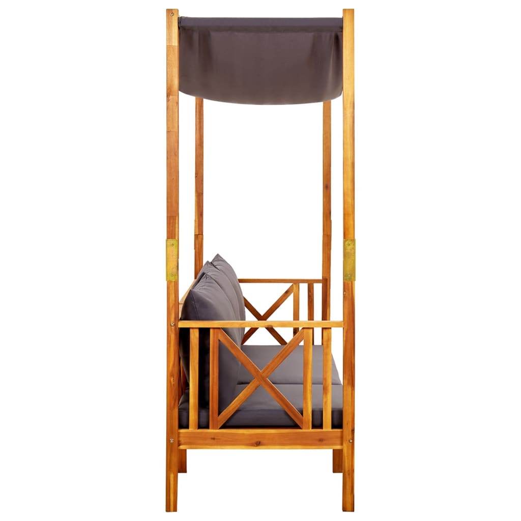 Havebænk med baldakin massivt akacietræ - number 3.