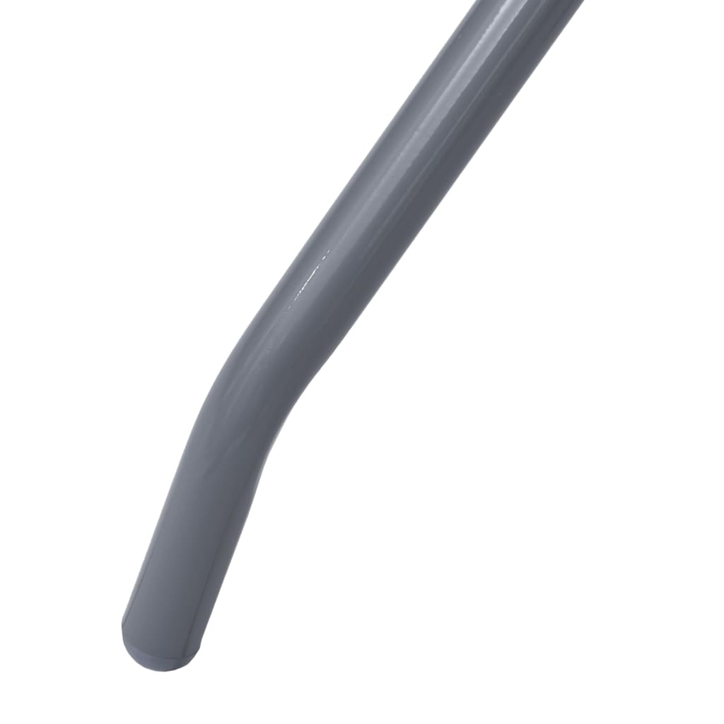 Havebord 80 cm stål og glas lysegrå - number 4.