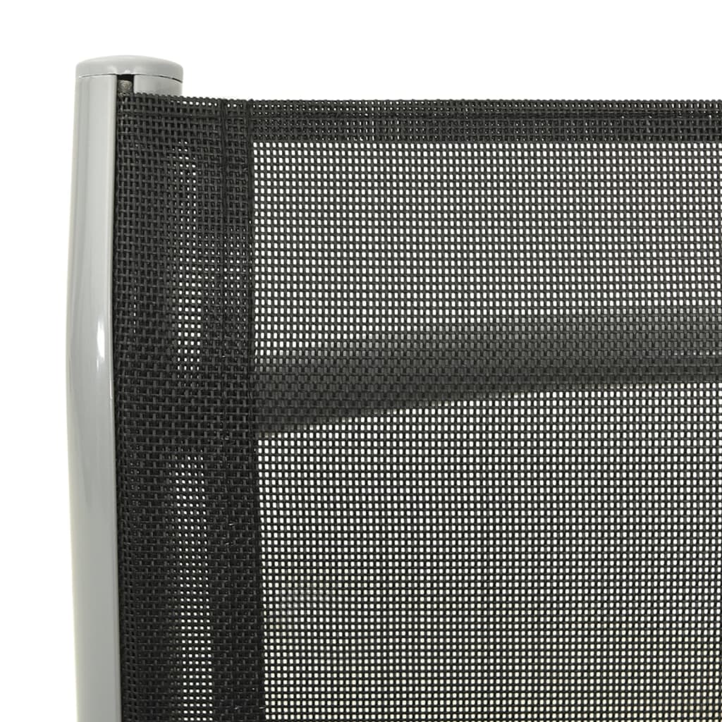 Postitionsstole stk. textilene og aluminium - sølv, 2 - number 8.