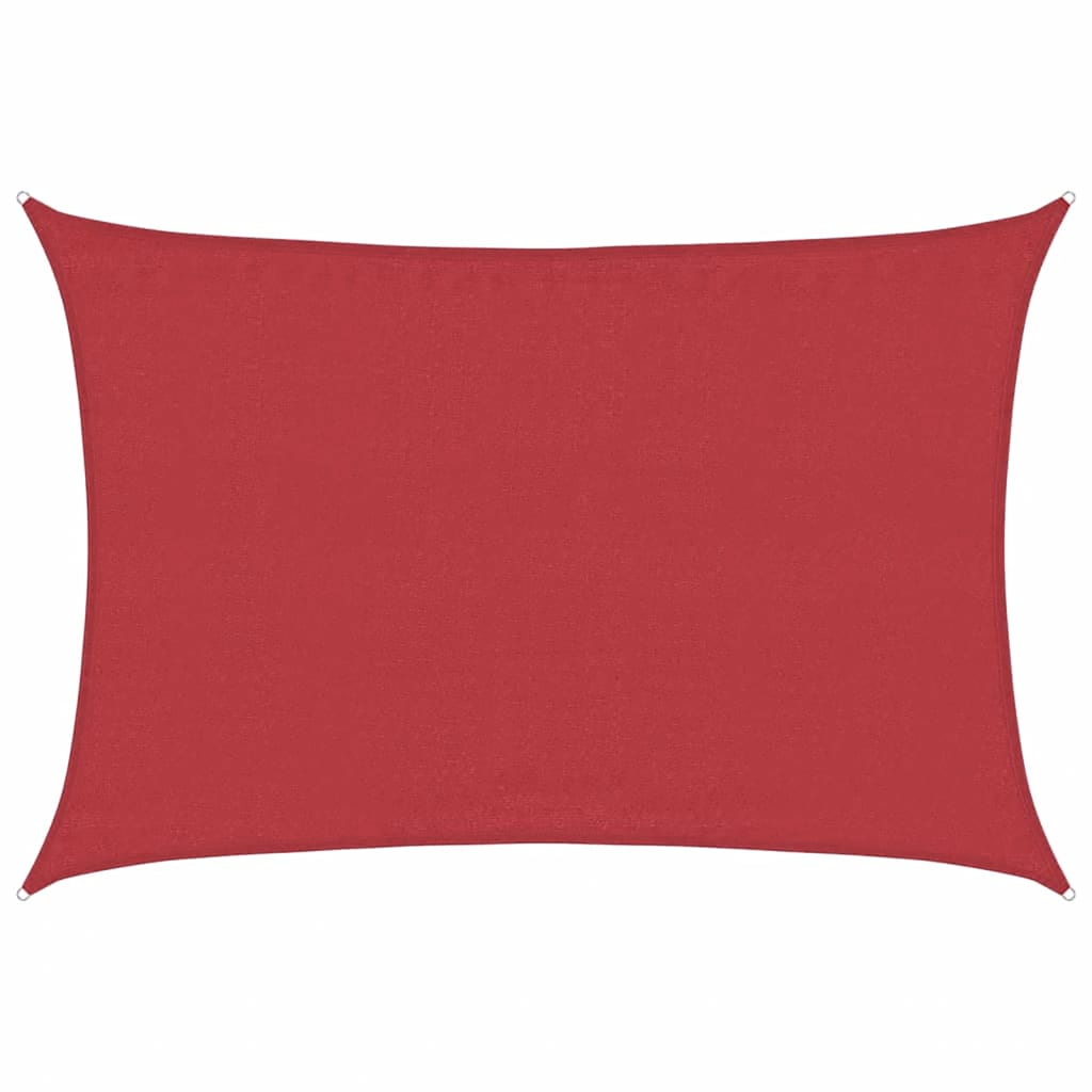 Solsejl 160 g/m² 3,5x5 m hdpe - rød, 3.5 x 5 m, 1 - number 2.