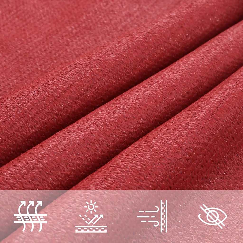 Sun sail 160 g/m² hdpe - red, 3 x 4 m, 1 - number 7.