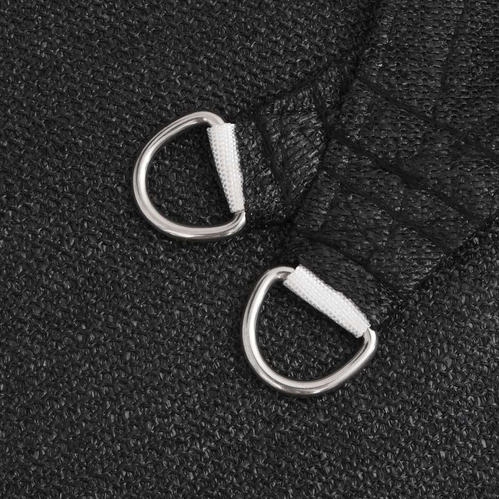 Solsejl 160 g/m² hdpe - sort, 2 x 2 m, 1 - number 6.