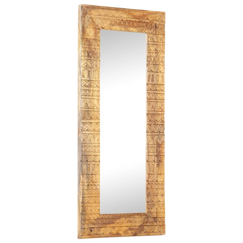 Hand-carved mirror 110x50x2.5 cm solid mango wood - 110 x 50 x 2.5 cm, 1 - number 6.