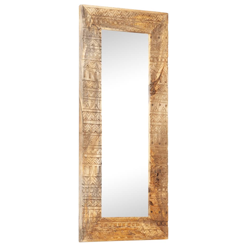 Hand-carved mirror 110x50x2.5 cm solid mango wood - 110 x 50 x 2.5 cm, 1 - number 7.