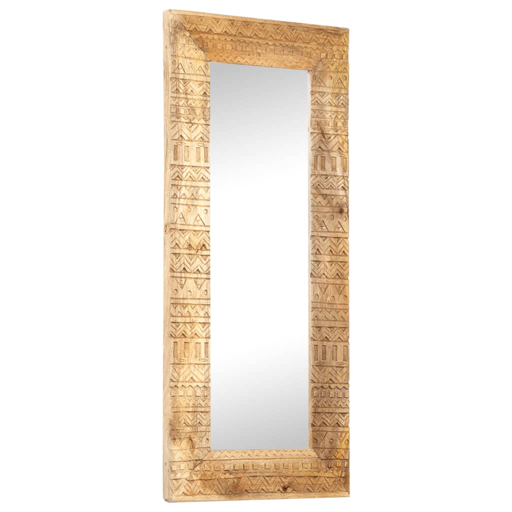 Hand-carved mirror 110x50x2.5 cm solid mango wood - 110 x 50 x 2.5 cm, 1 - number 9.