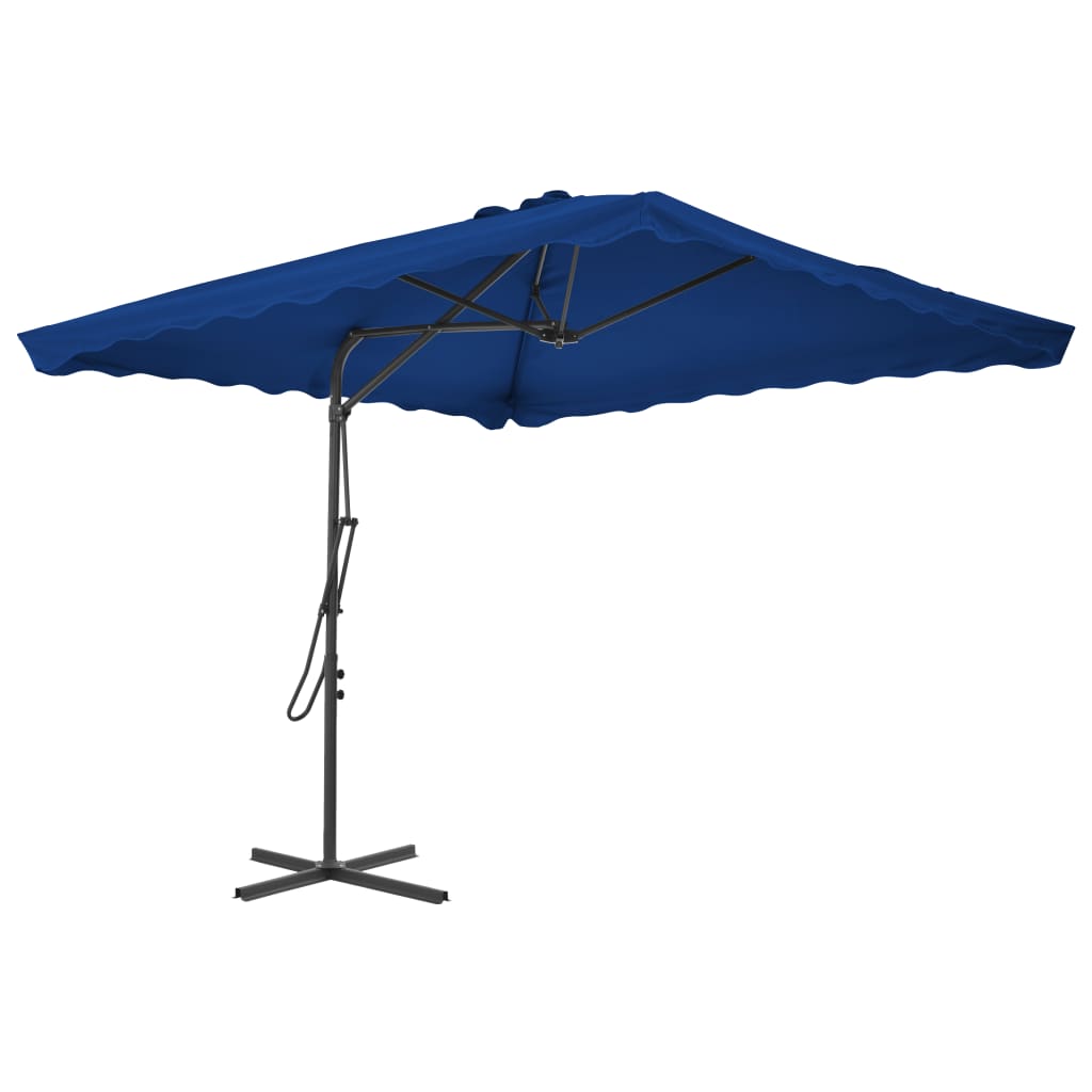 Haveparasol med stålstang 250x250x230 cm cm - blå, 1 - number 1.